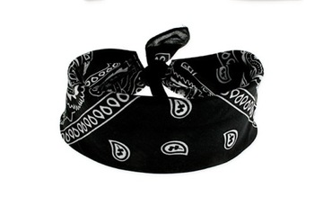 Czarna Chusta Bandama Bandana Apaszka cj2354