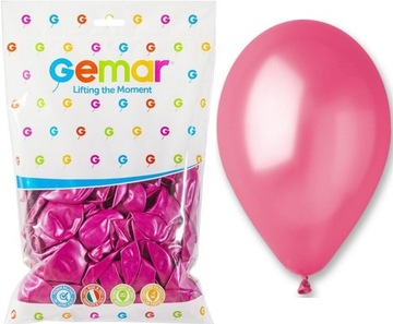 BALONY Metalizowane CIEMNORÓŻOWE 30cm 100szt GEMAR