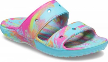 Damskie Lekkie Buty Klapki Crocs Classic Marbled Sandal 36-37