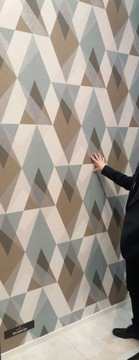 tapeta w duże trójkąty wzór geometryczny