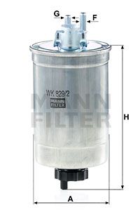 FILTR PALIVA WK 829/2 MANN-FILTER