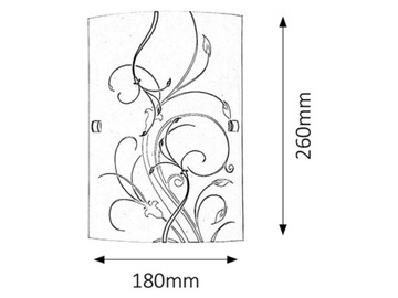 Kinkiet ścienny łazienkowy szklany biały wzorzysty w kwiaty listki Rabalux