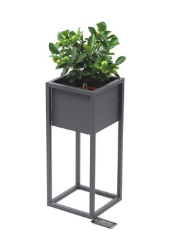 Kwietnik Metalowy Stojak na kwiaty 50cm szary skrzynka LOFT