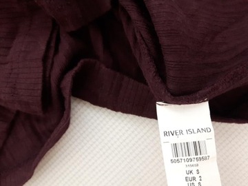 RIVER ISLAND bawełniany SWETEREK długi rękaw WYGODNY _ S