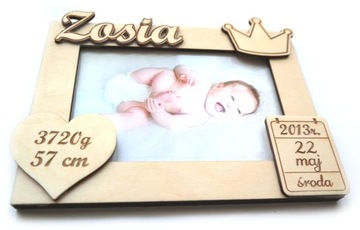 Рождественский подарок, именная РАМКА, свидетельство о рождении.