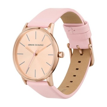 Zestaw zegarek damski Armani Exchange LOLA i różowa bransoletka AX7150SET