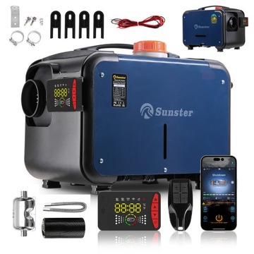 OGRZEWANIE POSTOJOWE 8KW 12/24V NAGRZEWNICA DIESEL WEBASTO BLUETTOOTH LCD