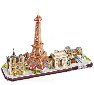 3D ПАЗЛ СВЕТОДИОДНЫЙ - CUBIC FUN - 115 шт. - Модель архитектуры CityLine – ПАРИЖ
