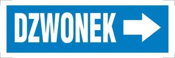Tabliczka BHP dzwonek 10x30cm #031 P