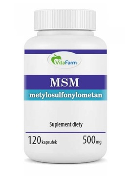 MSM SIARKA ORGANICZNA KAPSUŁKI PULLULAN 500mg