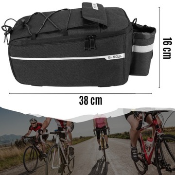 TORBA ROWEROWA TERMICZNA NA BAGAŻNIK ROWER SAKWA ODBLASKOWA KUFER 10L BIDON