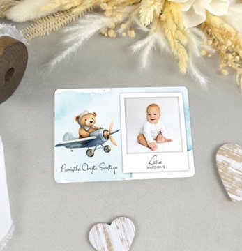 ФОТОМАГНИТ на холодильник Спасибо гостям Крещение годовалого ребенка.