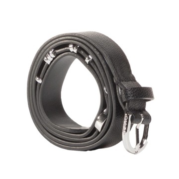 CALVIN KLEIN SKÓRZANY PASEK DAMSKI ROUND BUCKLE 80