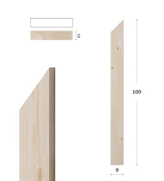 Sztachety drewniane 100CM W4 różne wzory, SUCHE, świerk, ogrodzenie, deski