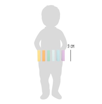 Деревянные кубики пастельные 50 шт. Маленькая нога 12 м+