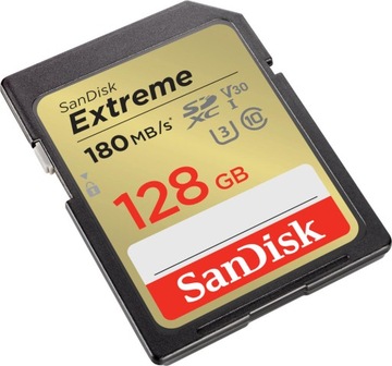 SANDISK EXTREME SDXC 128 ГБ 180/90 МБ/с A2