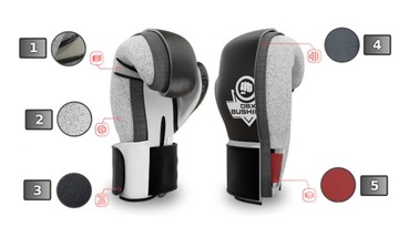 ЧЕРНЫЕ СПРАРИНГОВЫЕ БОКСЕРСКИЕ ПЕРЧАТКИ ДЛЯ БУШИДО BLACK DRAGON BOXING 16 OZ