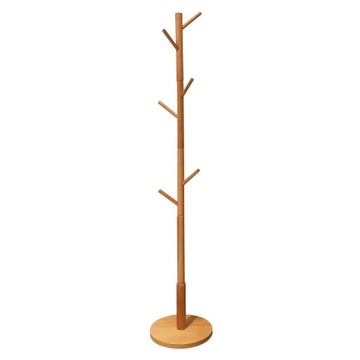WIESZAK DREWNIANY STOJĄCY NA UBRANIA NATURAL 172cm