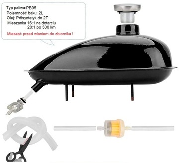 SILNIK SPALINOWY DO ROWERU KOMPLET 80 CC TAIWAN