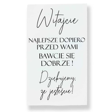 Tablica powitalna na ślub, Witamy najlepsze dopiero przed wami 30x50