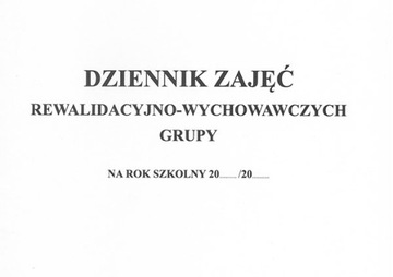 Dziennik zajęć rewalidacyjno-wychowawczych zespołu A4