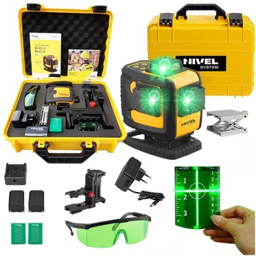 NIVEL CL4D-G ZIELONY LASER KRZYŻOWY + WALIZKA SET