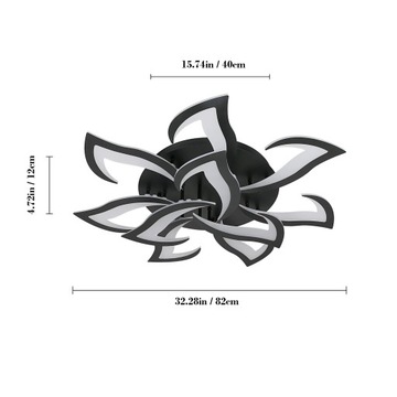 ПОТОЛОЧНЫЙ СВЕТИЛЬНИК С РЕГУЛИРУЕМОЙ РЕГУЛИРОВАНИЕМ СВЕТОДИОДНОЙ ПОДВЕСНОЙ СВЕТИЛЬНИК ЧЕРНЫЙ ПУЛЬТ ДИСТАНЦИОННОГО УПРАВЛЕНИЯ СОВРЕМЕННЫЙ 84 Вт