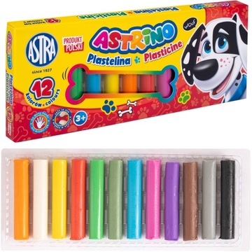 Astra ASTRINO PLASTELINA 12 Kolorów POLSKI produkt