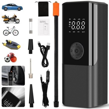 АВТОМОБИЛЬНЫЙ КОМПРЕССОР МОТОЦИКЛ БЕСПРОВОДНОЙ НАСОС ВЕЛОСИПЕД POWERBANK USB