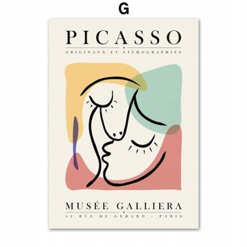 Abstract Line Girl Face Kiss Cat Picasso Wall