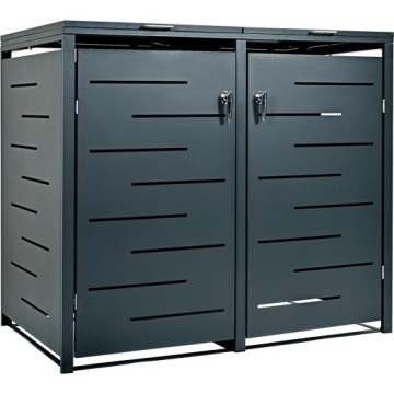 КРЫШКА ДЛЯ МУСОРНОГО БАКА ДЛЯ ДВУХ КОРЗИН АНТРАЦИТОВЫЙ