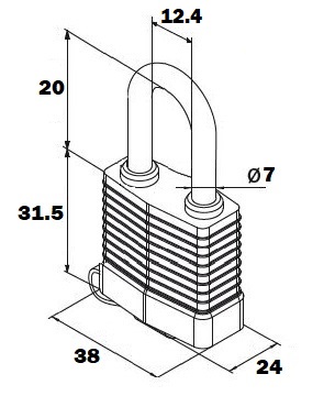 AGUA MODUS GERDA S35A СТАЛЬНОЙ Водонепроницаемый НАВЕСНОЙ ЗАМОК