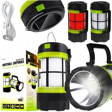 LATARKA KEMPINGOWA TURYSTYCZNA LED MOCNA LAMPA PODRĘCZNA UCHWYT POWERBANK
