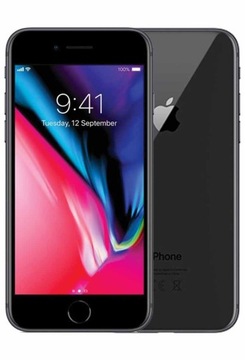 Apple iPhone 8 64GB Czarny Szary Space Grey JAK NOWY BATERIA 100%