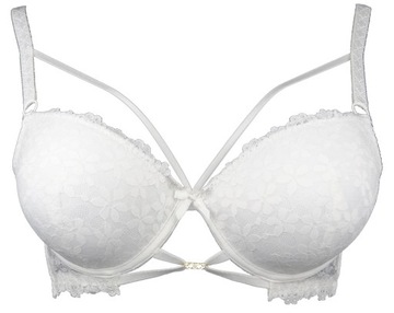 NADIZI pół-bardotka żelowy super mega MAX push up STRAPS ecru 85 B