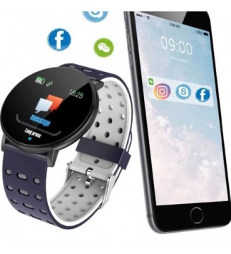 SMARTWATCH SMARTBAND ШАГИ ПУЛЬС ЧСС МЕНЮ SMS PL