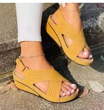 Women Sandals Peep Toe Heels Sandals Summer Shoes