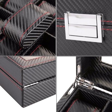 КОРОБКА-ЧЕХОЛ ДЛЯ ЧАСОВ 12 шт. КАРБОН