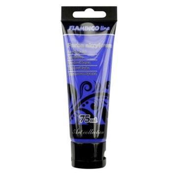 Farba akrylowa niebieska tubie tubka 75ml FLAMINGO