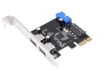 Kontroler PCI-E do 2X USB 3.0 +20pin + sata 15pin