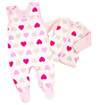 KAFTANIK + ŚPIOCHY ROZPINANE SERCA 68 KLEKLE