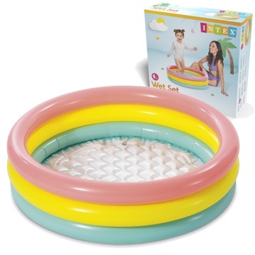 BRODZIK BASENIK DMUCHANY 86x25cm Tęcza INTEX 58924