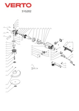 Шестерня Угловая шлифовальная машина VERTO 51G202
