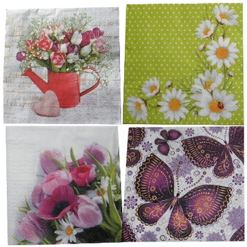 Serwetka do decoupage 33x33 cm komplet 4 szt.