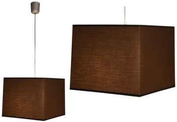 LAMPA WISZĄCA SUFITOWA ABAŻUR ŻYRANDOL BRĄZ 30 E27