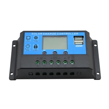 LCD Dual USB 12V 24V Auto PWM Solar Panel Controller Regulator 40A