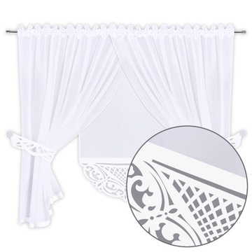 КОМПЛЕКТ ШТОР ВУАЛЬ С АЖУРНЫМ ПАНЕЛИ