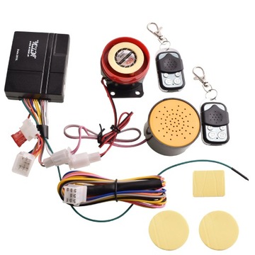 ALARM 12v SKUTER GLOS LEKTORA syrena odpalanie z pilota piloty