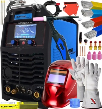 SPAWARKA INWERTEROWA SHERMAN DIGITIG 201 M-PRO AC/DC TIG HF PULS 4T 200A
