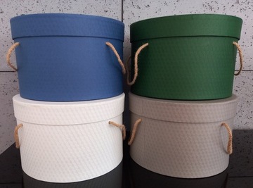 DUŻE Pudełko FLOWER BOX Rattan Ozdobne Prezent M